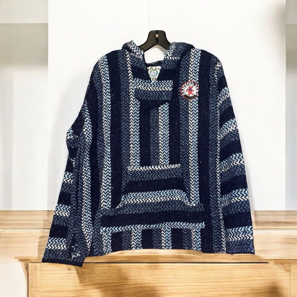 Vtg 90s GRATEFUL DEAD  Rock Hall S Steal Your Face Baja Joe Drug Rug Hoodie